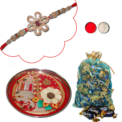 "Rakhi Pooja Thali .. - Click here to View more details about this Product